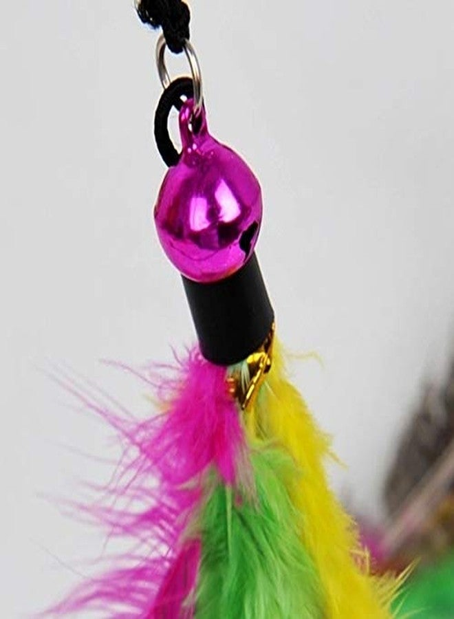 Western Era 47 cm Cat Playful Feather Toy Teaser Stick for Play and Training for Cat, Kitten, Puppy (1 Piece) (Random Color) - Image 4